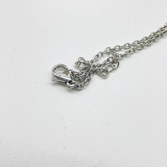 Acrylic Triangle Faith Charm Necklace Silver Tone Mustard Seed Christian Prayer - Picture 3 of 6